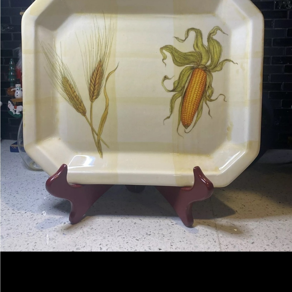 10.5" Ceramica Due Torri Corn Rectangle Dish ~ Made in‎ ITALY